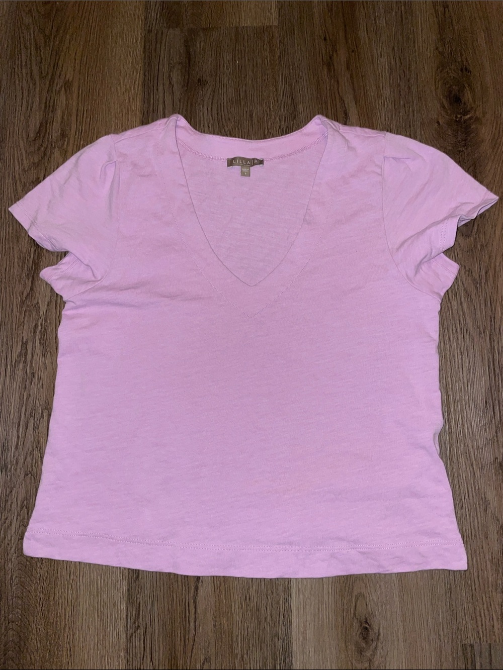 Lilla P Pink V-Neck Short Sleeve Tee